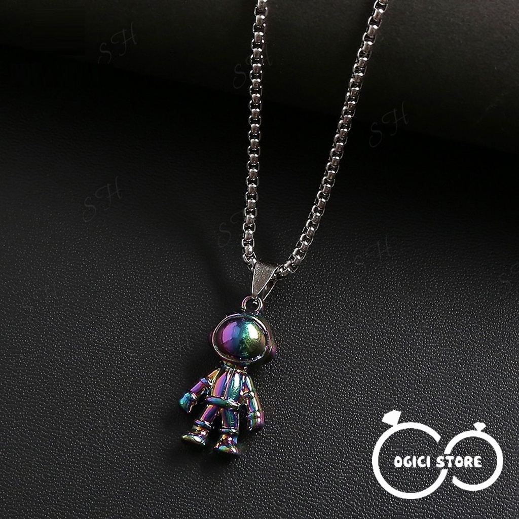 Dây chuyền nam nữ thời trang, Vòng cổ phi hành gia màu sắc phong cách hiphop, Cá tính, Unisex