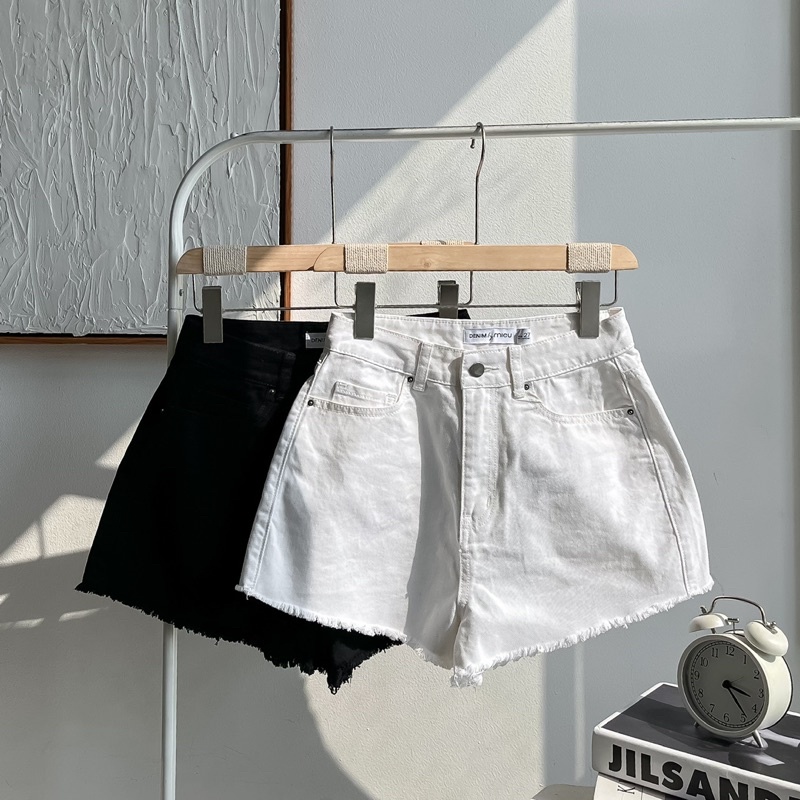 Quần short jean lai tua co giãn năng động MIEU - JA07