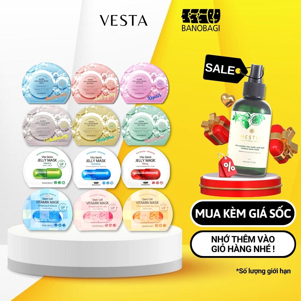 Mặt Nạ Giấy Banobagi Jelly Vita Genic Mask Viên Thuốc Bổ Sung Vitamin Thần Thánh 30ml