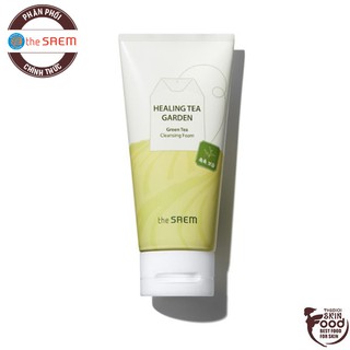 Sữa rửa mặt giúp giảm mụn, cung cấp độ ẩm the saem healing tea garden green tea cleansing foam 150ml