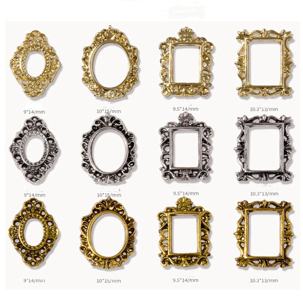 [Hàng mới về] Gói 5 phụ kiện trang trí móng bằng hợp kim 3D DIY thời trang đẹp mắt