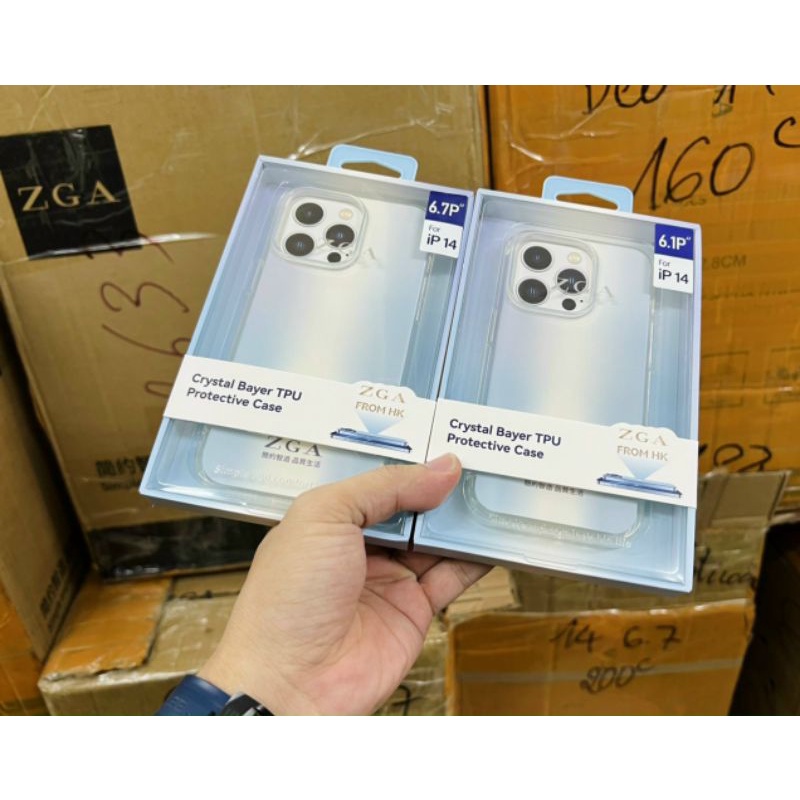 Ốp lưng ZGA trong suốt iphone 14 pro max , 14 pro , 14 plus ,14 khoe màu máy không ố vàng
