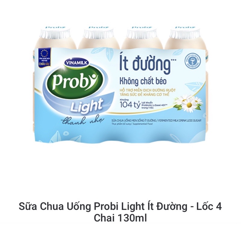 Sữa chua uống probi ít đường hộp 130ml