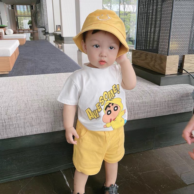 BOT29, Bộ bé trai, Bộ cộc tay cho bé trai, chất cotton, TẶNG MŨ từ 8-20kg