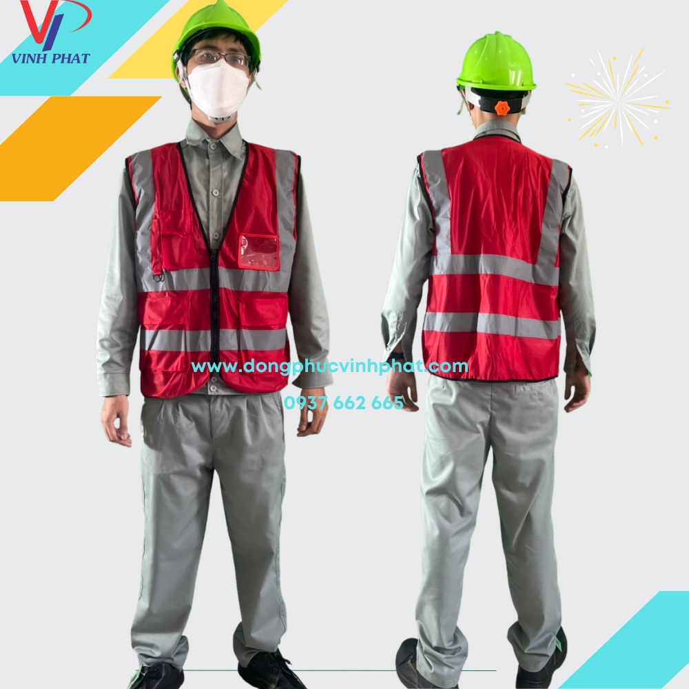 Áo Lưới Phản Quang Bảo Hộ Palide Màu Xanh Đen Đỏ Đô Túi Hộp 1 Khóa Kéo Cao Cấp, Vải Lưới Siêu Nhẹ Thoáng mát