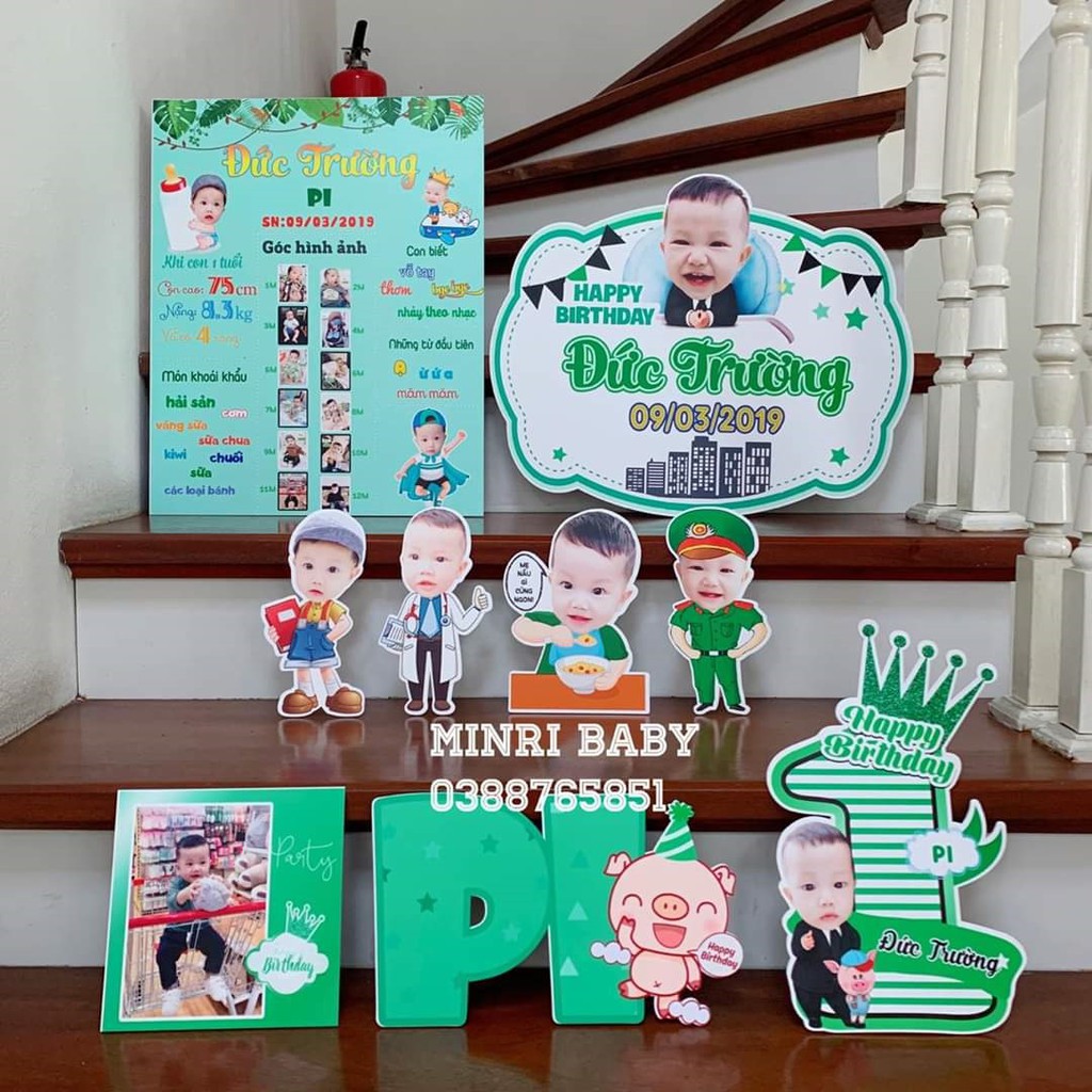 Set chibi 260k cho bé-cán màng bóng-có chân đế, tặng file thiết kế