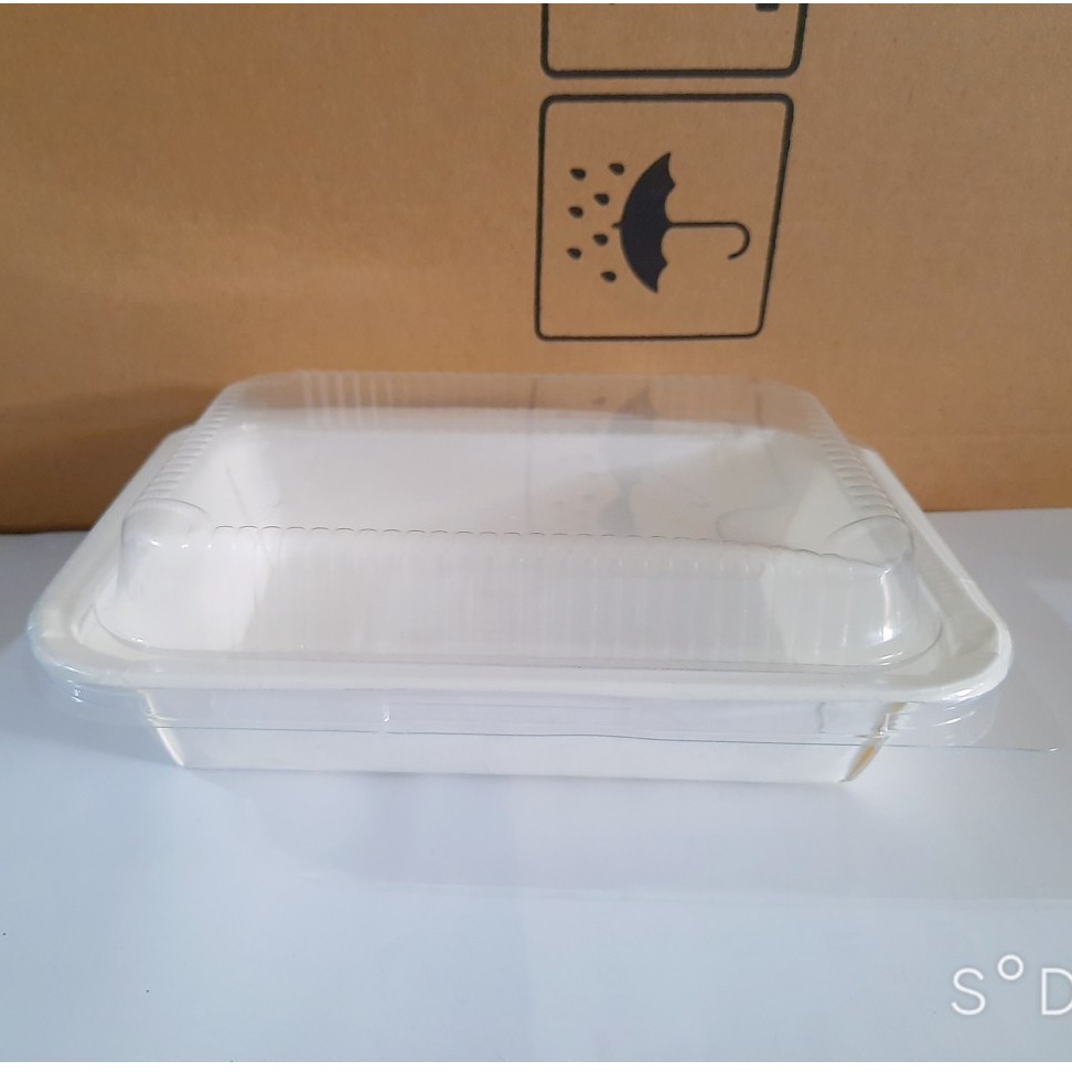 Khay Giấy Đựng Thức Ăn- Có Nắp ( 10 Cái)
