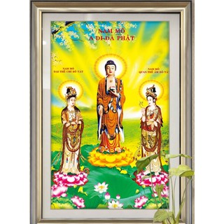 Tranh đính đâ Tam Thế Phật LG1593 (60x100) chưa đính