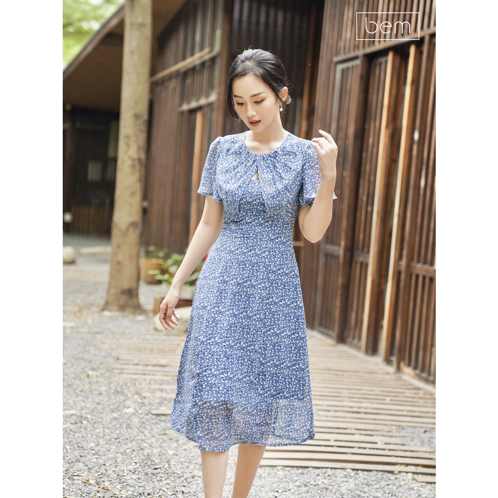 DR213- Đầm nơ cổ, tôn dáng Bem