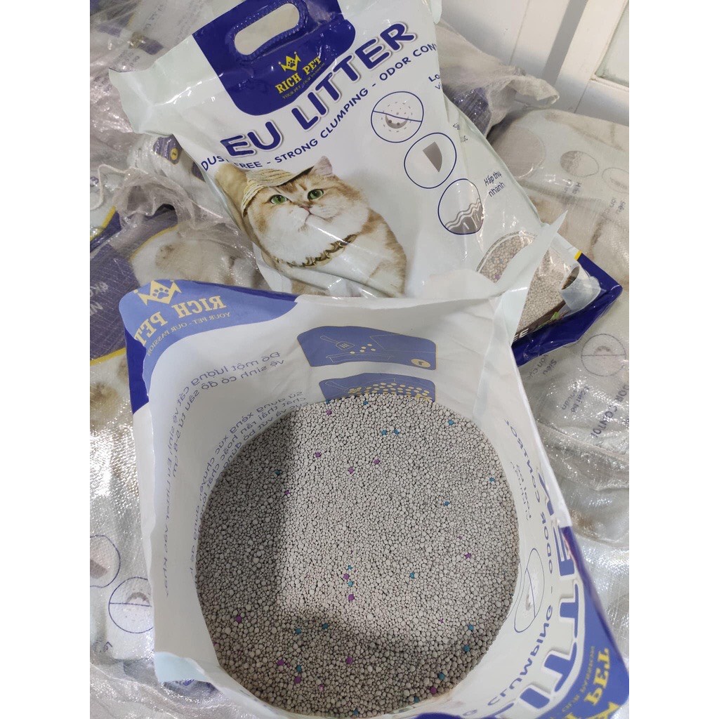 Cát mèo EU LITTER 15L 8kg siêu vón siêu khử mùi