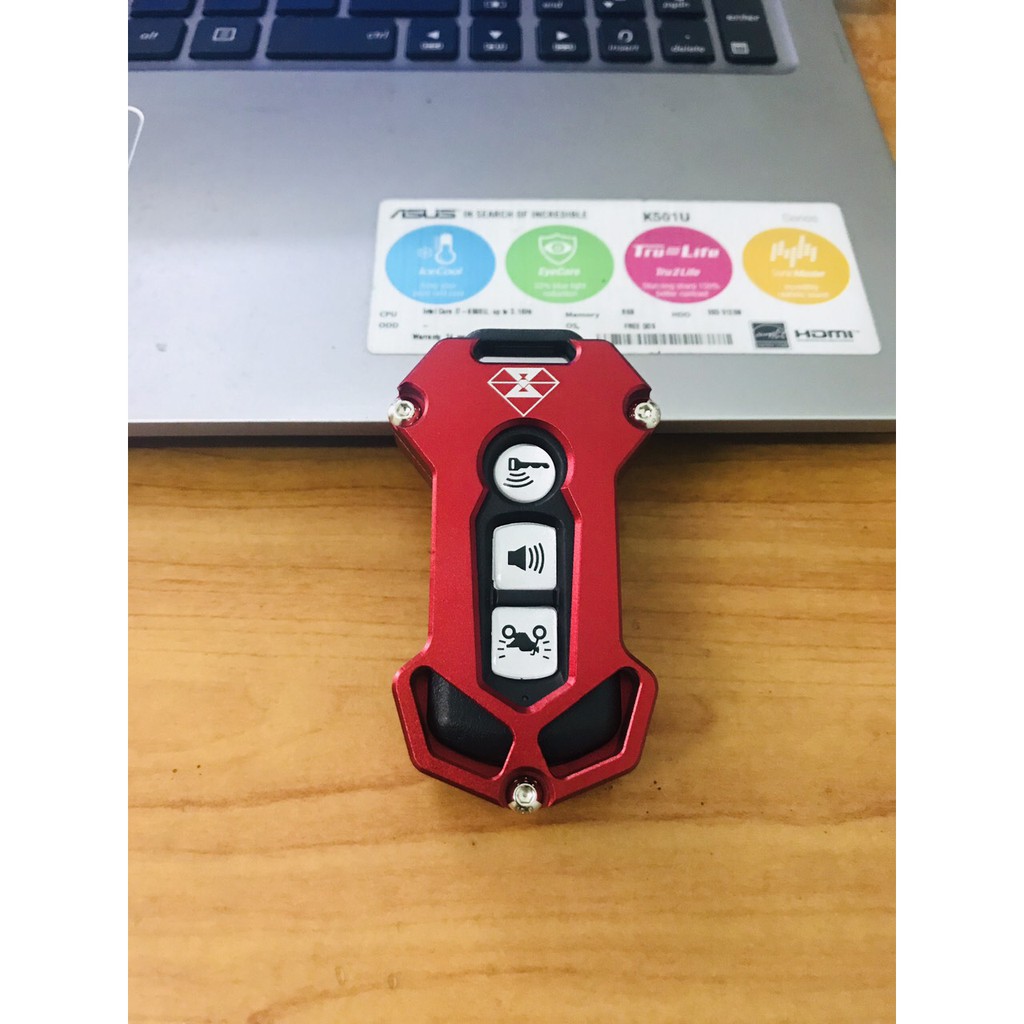 Ốp chìa khóa cnc smartkey honda SH, SH MODE, PCX Tặng móc khoá ducati