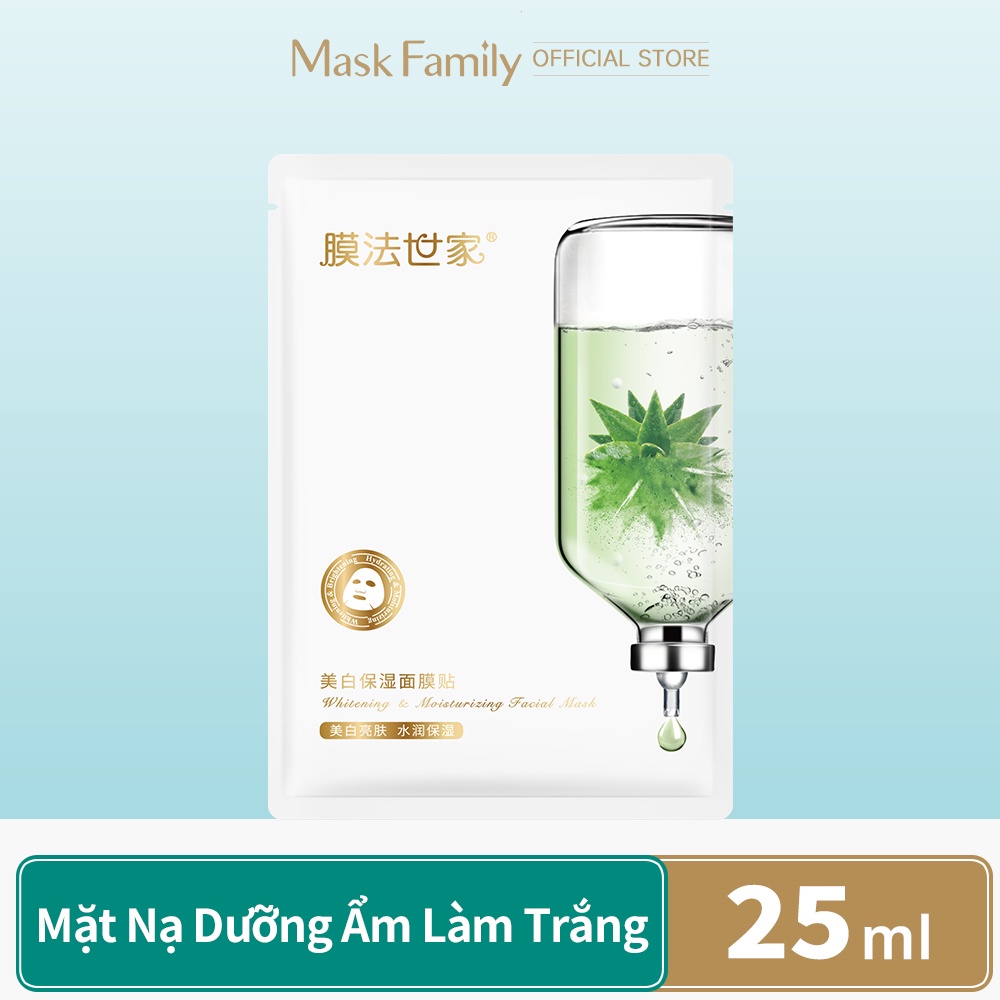 MASK FAMILY Mặt nạ cấp ẩm trắng da axit hyaluronic giúp dưỡng ẩm và Làm sáng da mặt nạ giấy 24ml