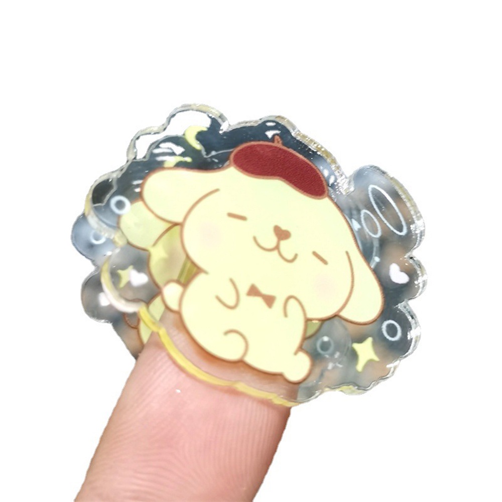 SANRIO Kẹp Giữ Giấy Bằng Acrylic PP Họa Tiết Hoạt Hình Kuromi Đáng Yêu
