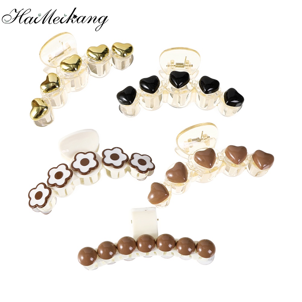 Kẹp tóc Haimeikang bằng acrylic màu kẹo ngọt thời trang phong cách hàn quốc cho nữ