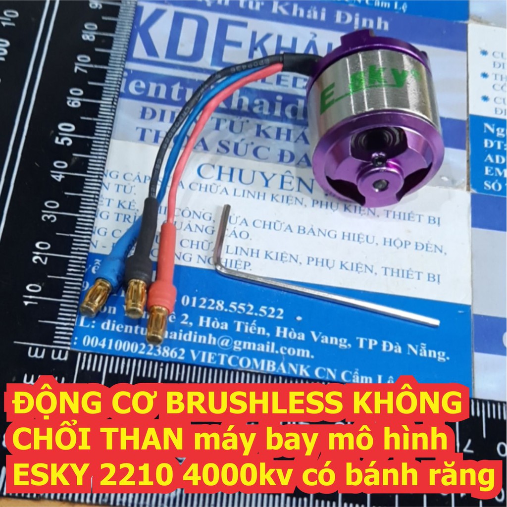 ĐỘNG CƠ BRUSHLESS KHÔNG CHỔI THAN máy bay mô hình ESKY 2210 4000kv, có bánh răng kde6947