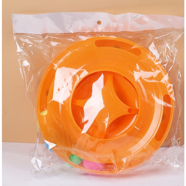 ĐỒ CHƠI MÈO, THÁP BANH 4 TẦNG GẮN CHUỘT LÒ SO CHO MÈO (SIZE LỚN) -  LOVE PETS SHOP