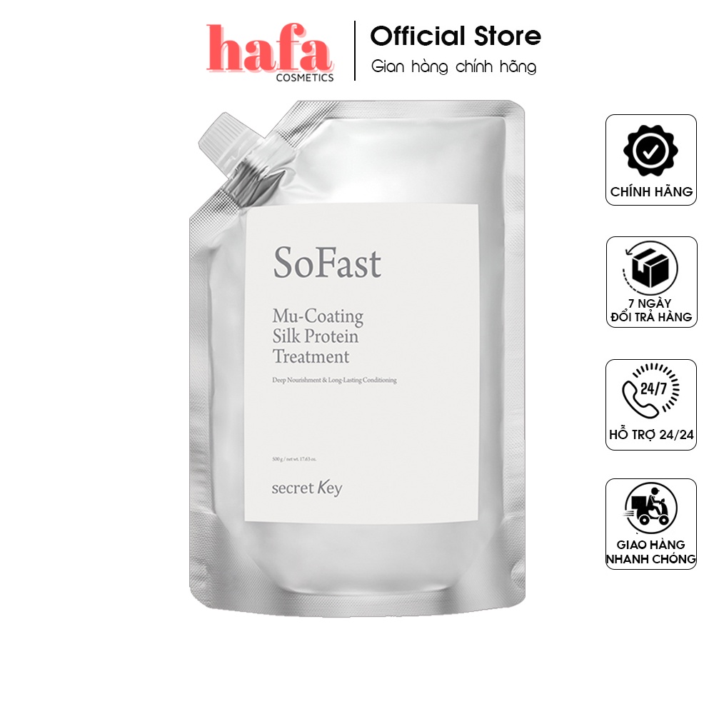 Kem Ủ Tóc Phục Hồi Hư Tổn Secret Key So Fast Mu-Coating Silk Protein Treatment 500g