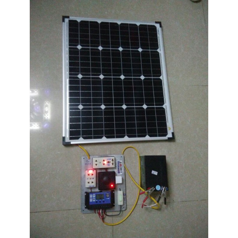 máy phát điện năng lượng mặt trời ráp sẵn 220v 300w chưa có ắc quy. Rất dễ sử dụng