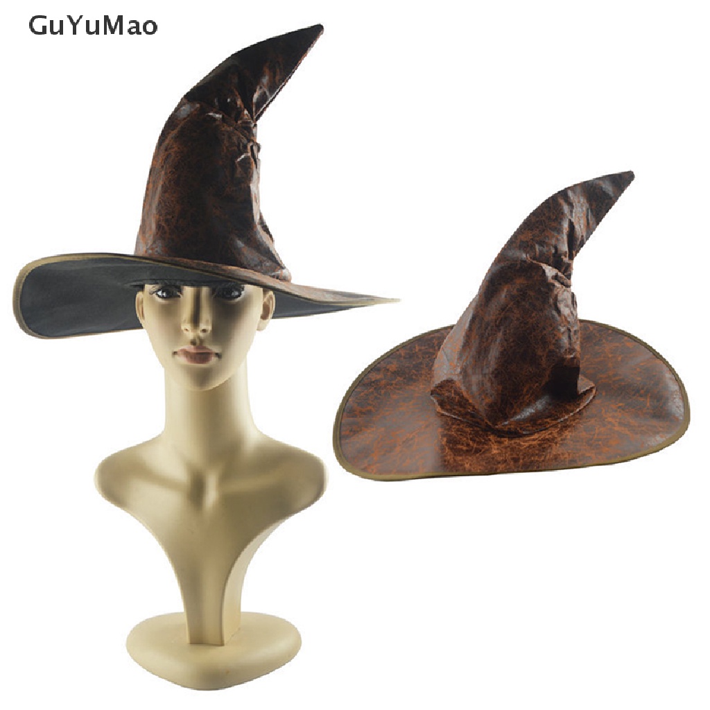 Mũ Phù Thủy Bằng Da Hóa Trang Tiệc Halloween