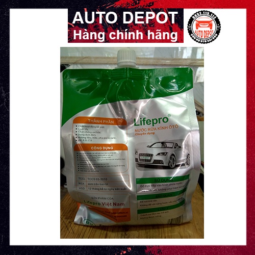 Nước rửa kính ô tô siêu sạch không bám bụi Lifepro 2 lít