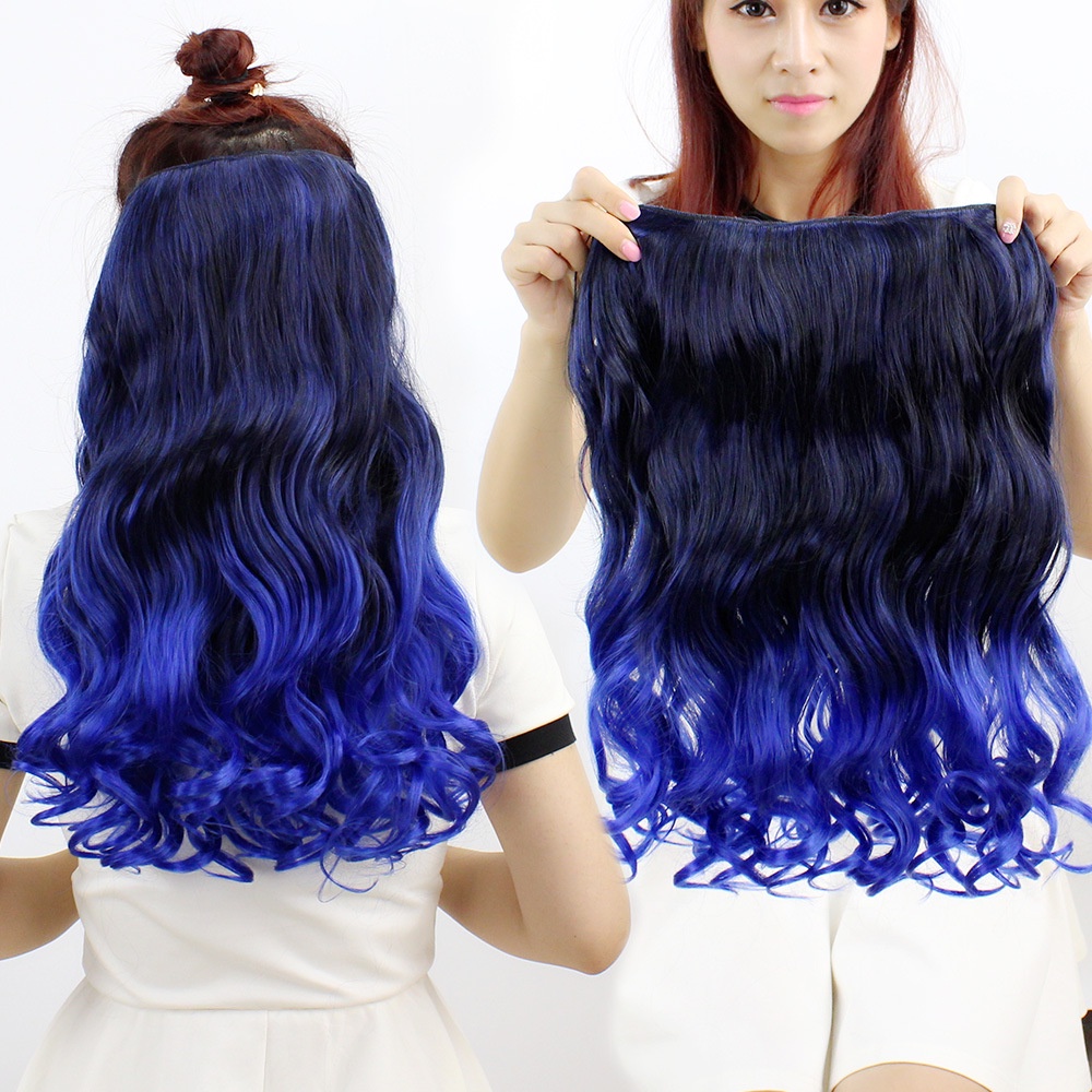 Tóc Giả Dài Xoăn Màu Gradient Thời Trang Cho Nữ