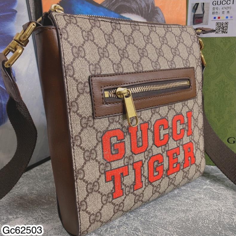 Túi Da Nam GC Da PU Chữ Thêu Full Box - Túi Đeo Chéo GC Tiger Chữ Thêu Full Box