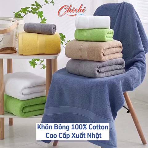 Khăn Tắm, Khăn Mặt, Khăn Lau Gội Đầu Chất Liệu Cotton Dày Dăn, Mềm Mịn, Siêu Thấm Hút, Khổng Sổ Lông Phai Màu | BigBuy360 - bigbuy360.vn