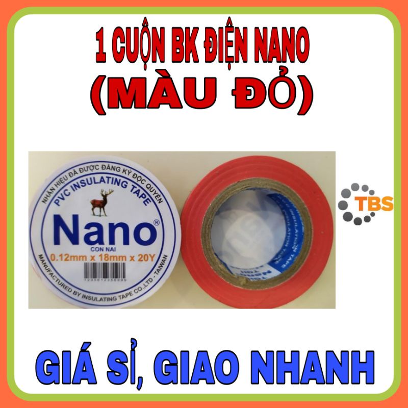 [BĂNG KEO ĐIỆN NANO, MÀU ĐỎ 20Y] BĂNG KEO ĐIỆN NANO MÀU ĐỎ, LOẠI 20Y