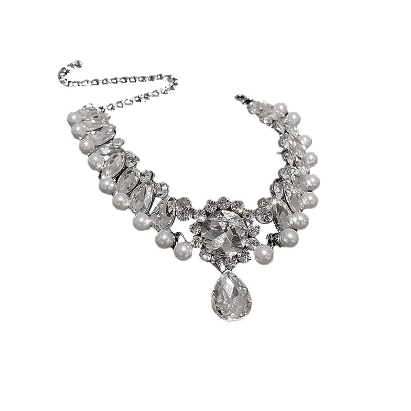 Dây Chuyền Đính Ngọc Trai Hình Giọt Nước Sang Trọng