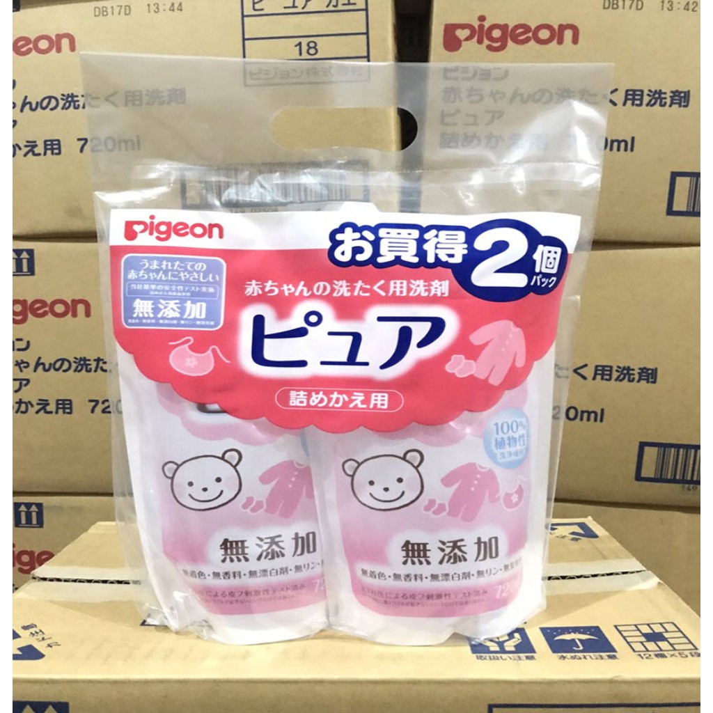 Nước giặt quần áo trẻ em Pigeon hàng nội địa Nhật túi 720ml