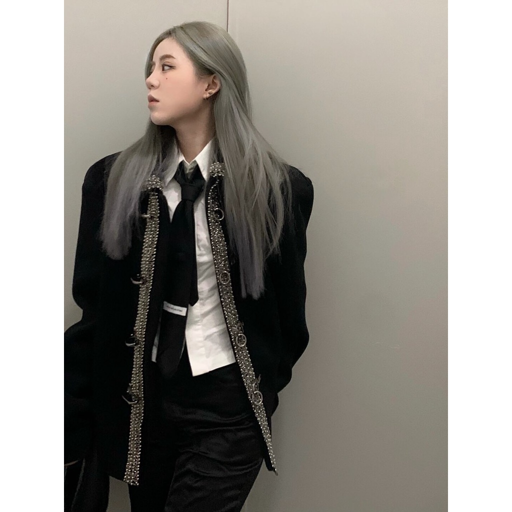 Áo khoác vest cardigan nhỏ phong cách Hepburn phương Tây mùa xuân thịnh hành 2022 cho nữ