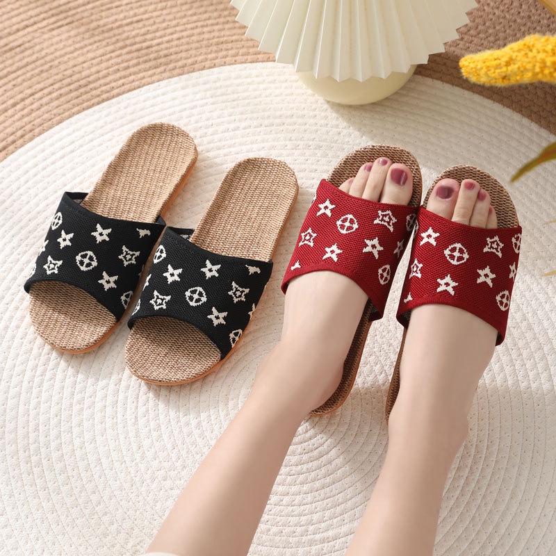 Dép Lê Đi Trong Nhà Vải Lanh Thoải Mái Mẫu Mới Năm 2021 ISS844