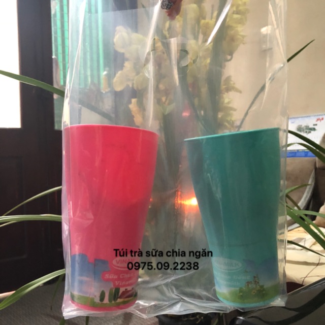1kg Túi đựng trà sữa chia ngăn, túi đựng trà sữa có vách chia, túi đựng trà sữa toco, túi trà sữa