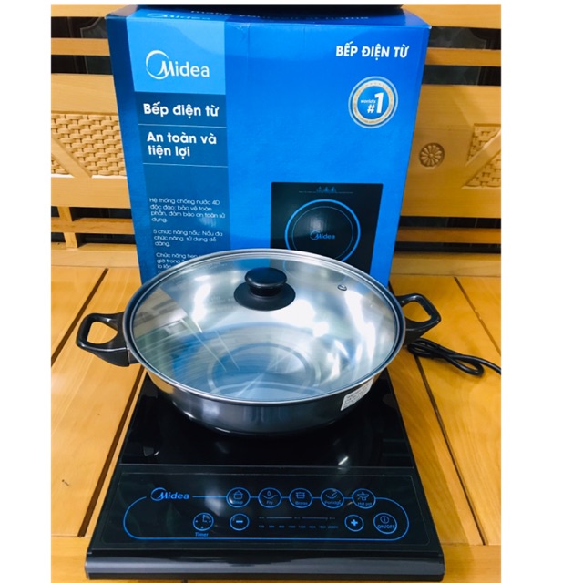 Bếp Điện Từ Midea – Tặng Kèm Nồi Lẩu – Hàng Chính Hãng- Bảo Hành 12 Tháng