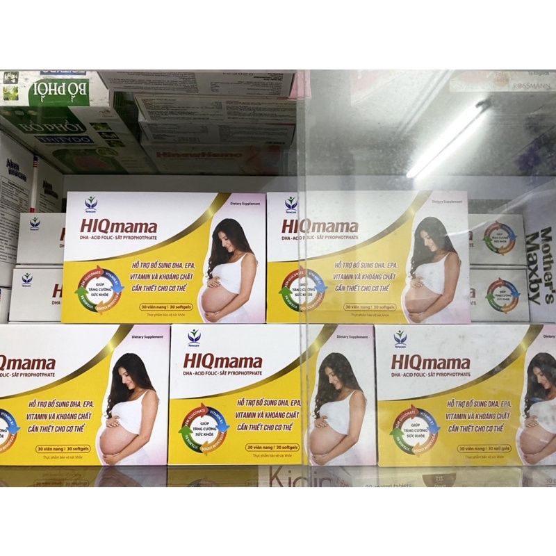 HIQmama - Bổ sung Acid Folic + DHA cho phụ nữ có thai và đang cho con bú