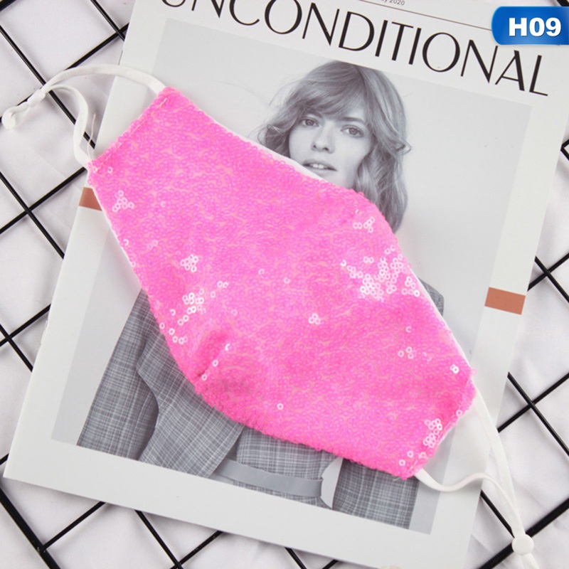 Khẩu trang chống bụi có thể giặt trang trí kim tuyến lấp lánh sành điệu | BigBuy360 - bigbuy360.vn