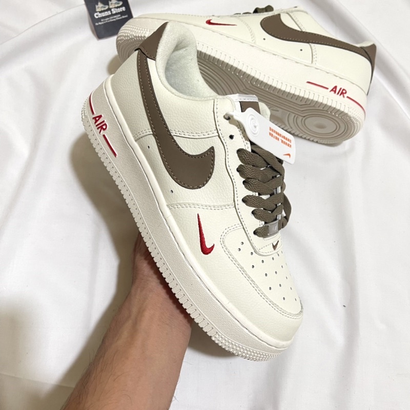 Giày AF1 vải kem canvas cao cấp⚡️FREESHIP ⚡️, giày air force 1 kem be da trơn mới