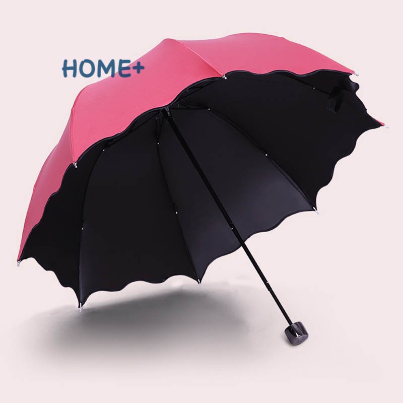 Ts tiktok Folding Umbrella Bloom Flower in Rain Water Windproof Sunshade for Outdoor Sports Anti-UV Parasol Tik Tok