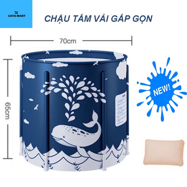 BỒN TẮM, CHẬU TẮM VẢI gấp gọn tiện lợi, 6 lớp giữ nhiệt dùng cho mọi lứa tuổi - LB126211