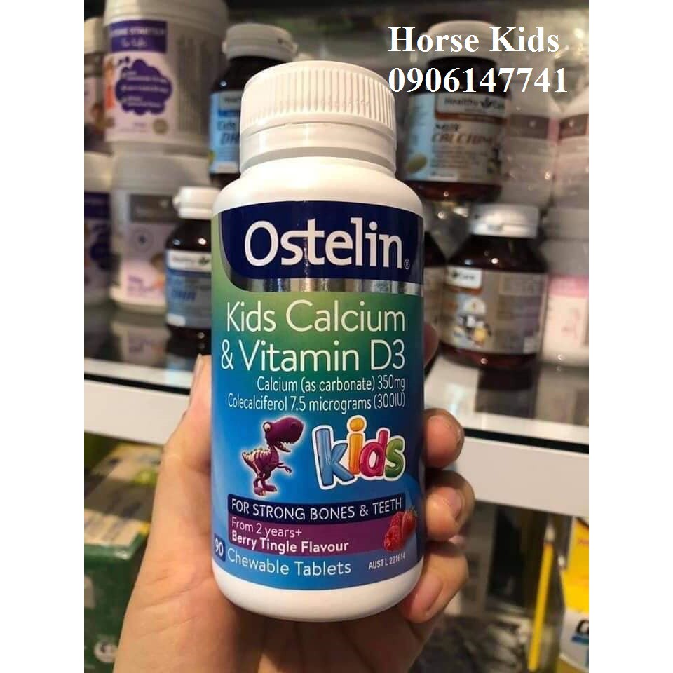 Viên Uống Bổ Xung Canxi Ostelin Kids Cho Bé_ Vitamin D Và Calcium Ostelin Kids 90 Viên