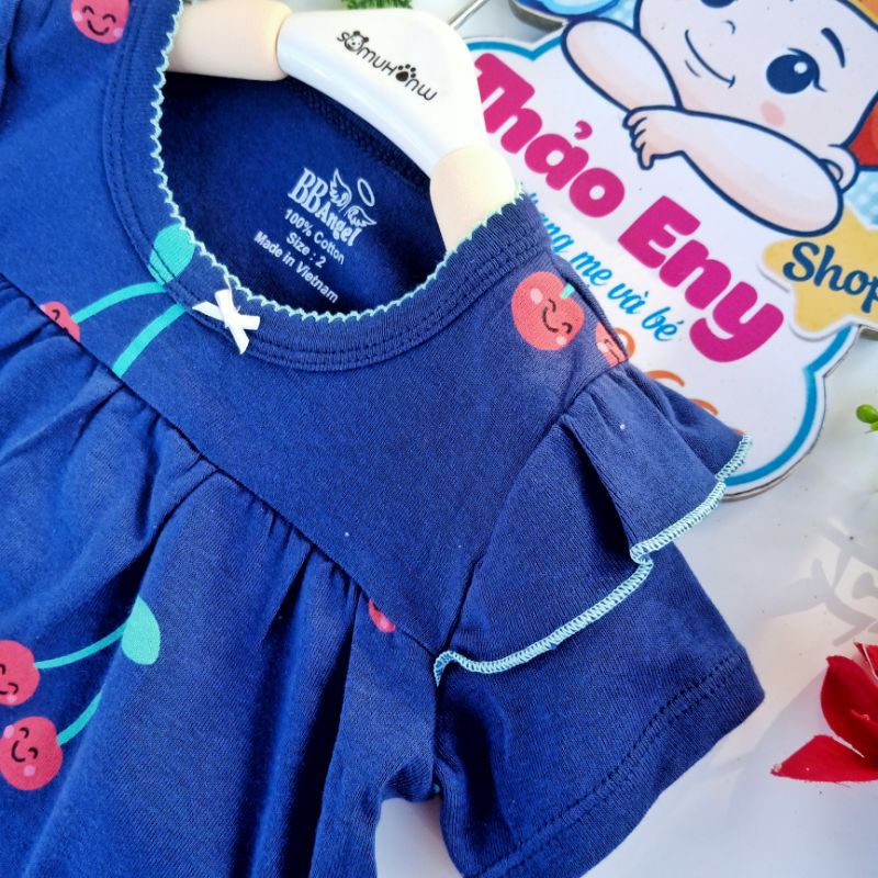 Bộ đồ bé gái cộc tay bánh bèo babydoll bozip xuất dư. 💞 Giao Màu Ngẫu Nhiên Đẹp💞
