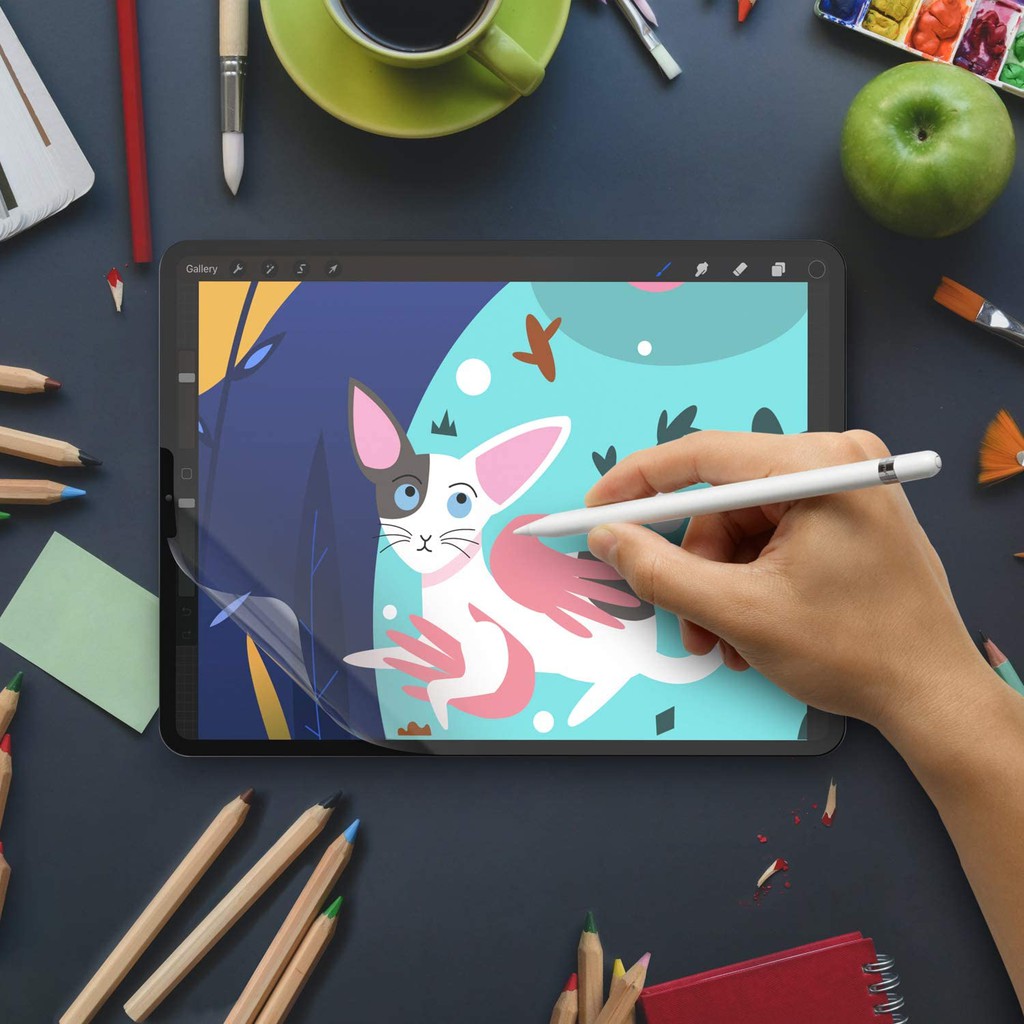 Dán màn hình iPad Paperlike Paper-like tablet iPad Pro 11 /10.5 / 9.7 / Mini5 /12.9 2020 Chống vân tay. Viết-Vẽ như giấy
