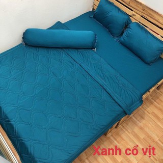 Ga - Drap Giường Lẻ Thun Mát Lạnh Lan Pham Bedding - Xanh Cổ Vịt, Mềm Mịn