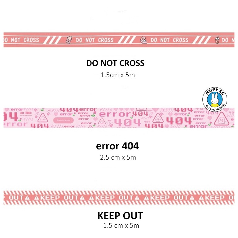 Băng dán Washi tape CHỦ ĐỀ CẢNH BÁO