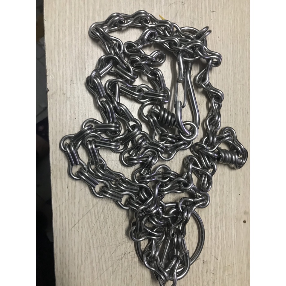 Xích inox không gỉ có chống xoắn dành cho chó mèo.