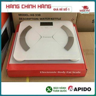 Cân sức khỏe thông minh rapido rsf01-s, cân sức khỏe điện tử rapido, thiết kế nhỏ gọn, cảm ứng.