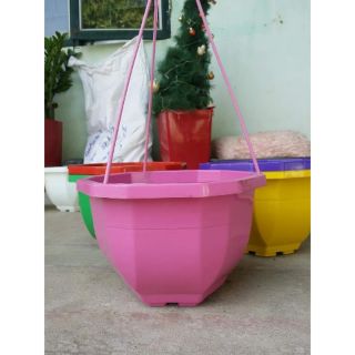 (giá rẻ) Chậu treo dày dặn, bền đẹp đường kính 24cm, cao 14cm kèm móc
