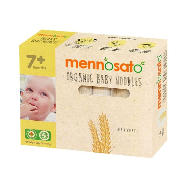 Mì Rau Củ Hữu Cơ Cho Bé Vị Lúa Mì MenNoSato 200g - Xuất xứ Malaysia