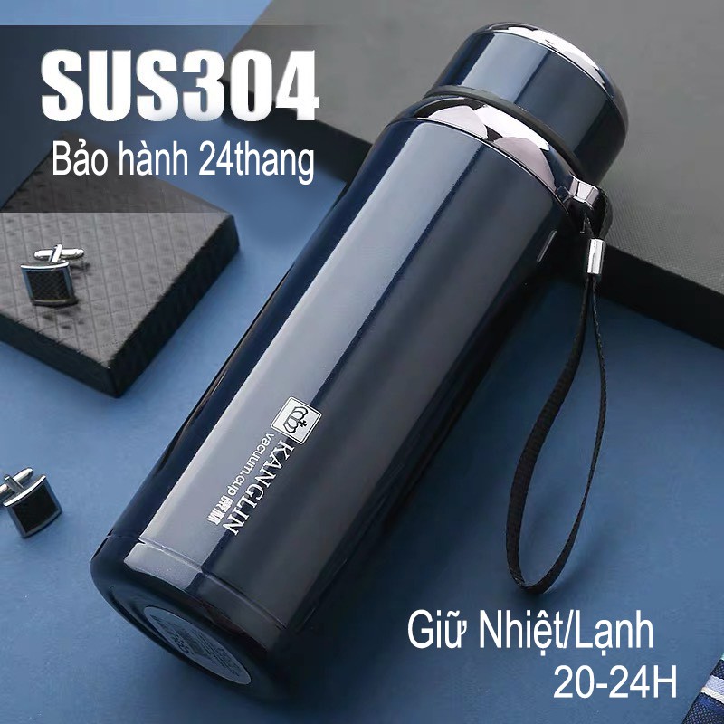 Bình giữ nhiệt 2️⃣4️⃣giữ lạnh cao cấp thể thao dung tích lớn thép không gỉ Inox 304 giữ nhiệt nóng HB03