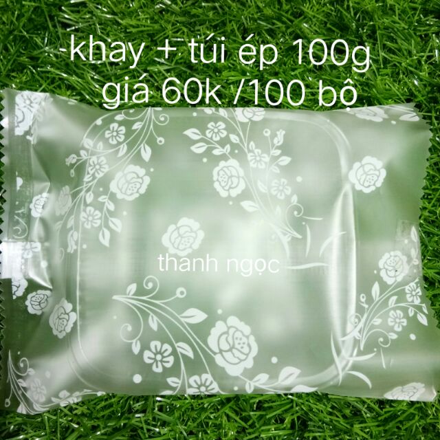 Khay + túi ép 100g